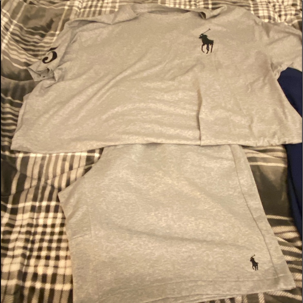 Two pair of Polo shorts with shirt